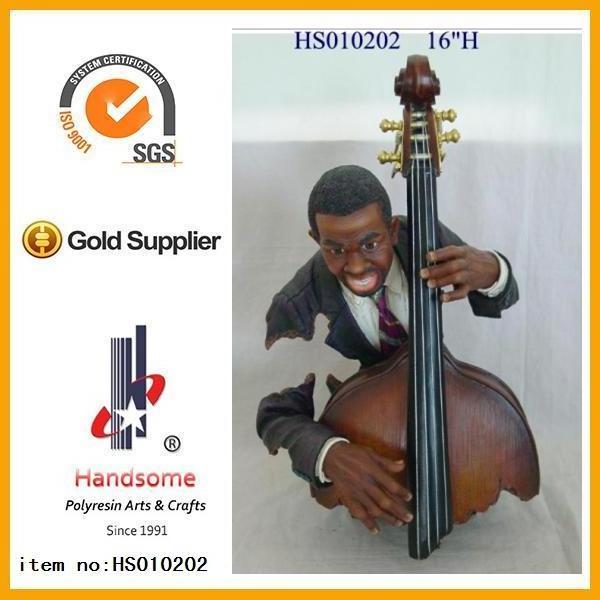 Hot selling Jazz Statue Music Statue Resin statue of black people