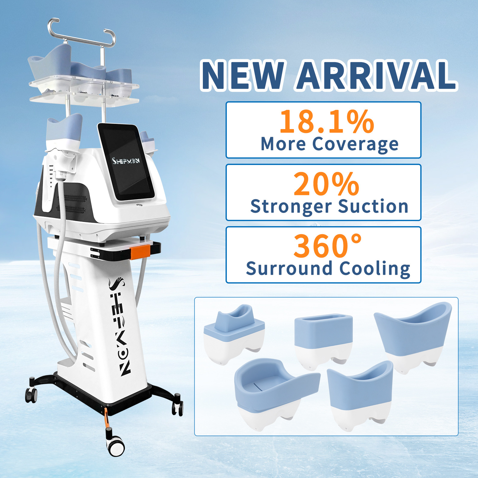 Portable S10 Cryolipolysis Slimming Machine 360 Cool Body Sculpting Machines Fat Freezing / Cryolipolisis