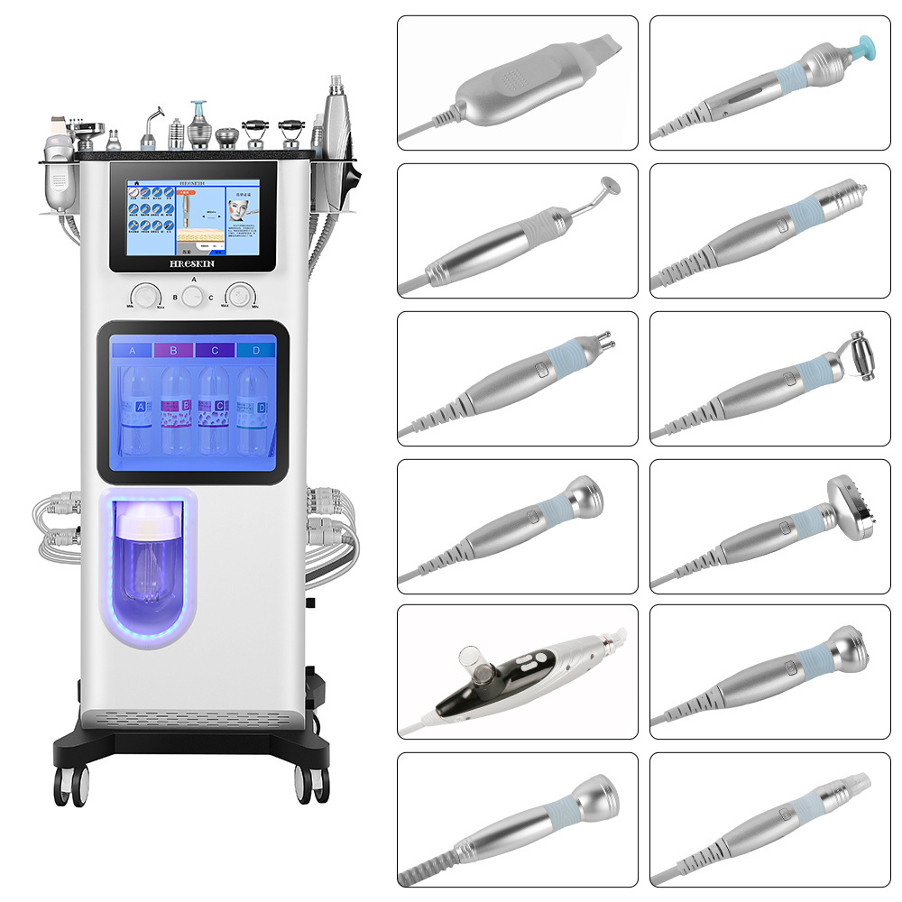 Facial Skin Care Machine Hydra Big Screen Wrinkle Removal Skin Whitening Oxygen Jet Machine / MIcrodermabrasion Machine For Sale