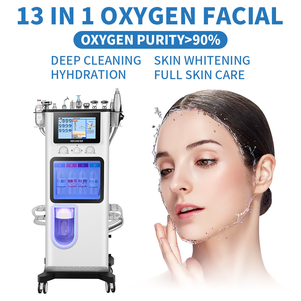 Facial Skin Care Machine Hydra Big Screen Wrinkle Removal Skin Whitening Oxygen Jet Machine / MIcrodermabrasion Machine For Sale