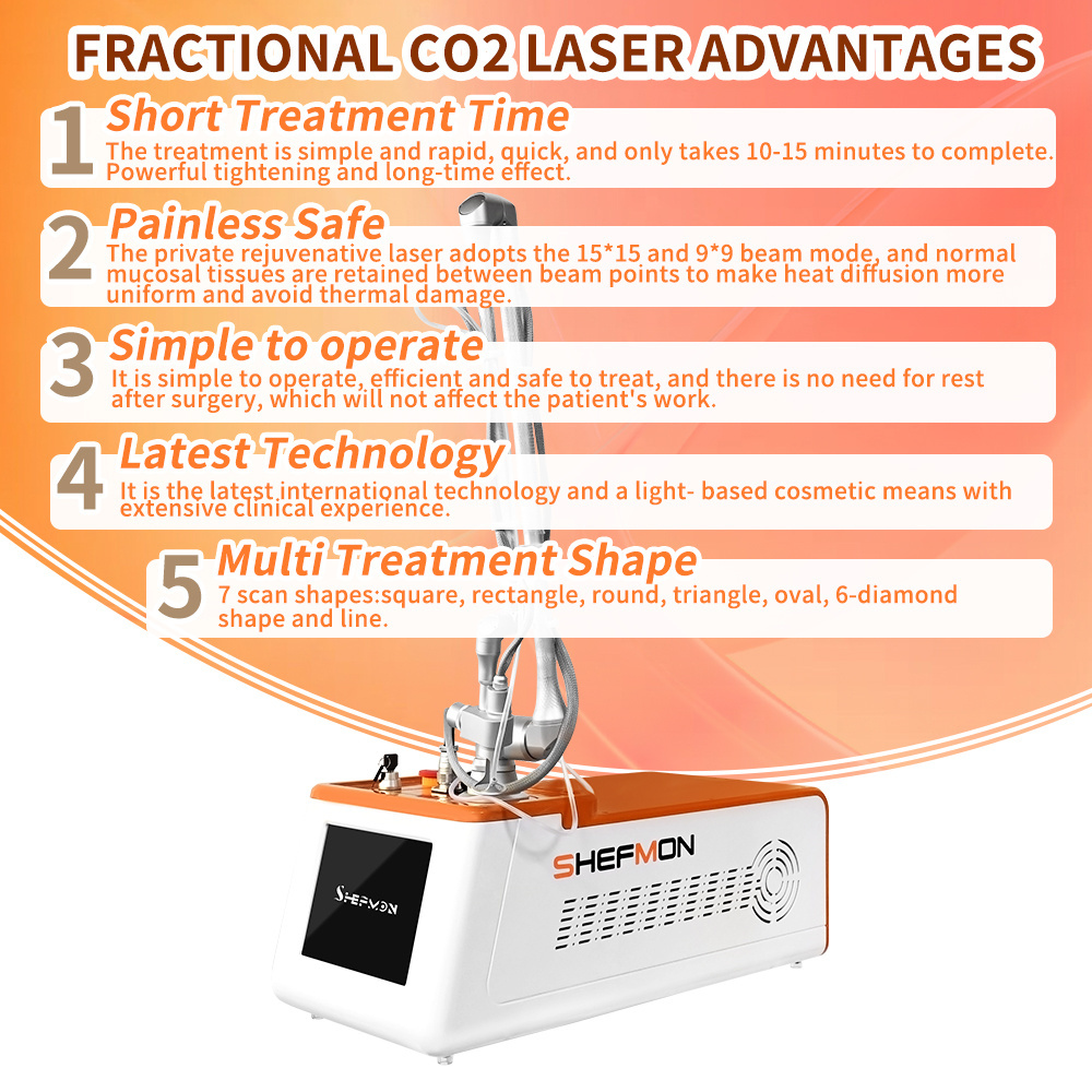 2024 Huanshi High Power Skin Rejuvenation Vagianl Tightening Home Use Co2 Fractional Laser Co2 Fraccionado