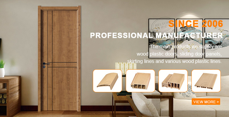 Simple Design Soundproof Interior Wood Plastic Composited Apartment WPC Door Panels