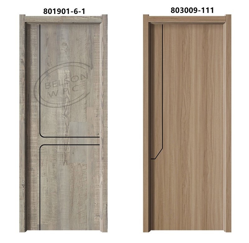 Huangshan Belson Wholesale Prices Flush WPC Interior 100% Waterproof Door WPC Swing Door For House