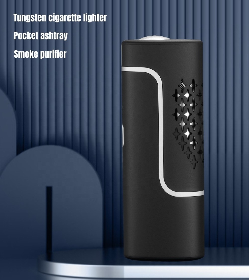 BETTER Portable handheld personal pocket ashtray with usb rechargeable lighter