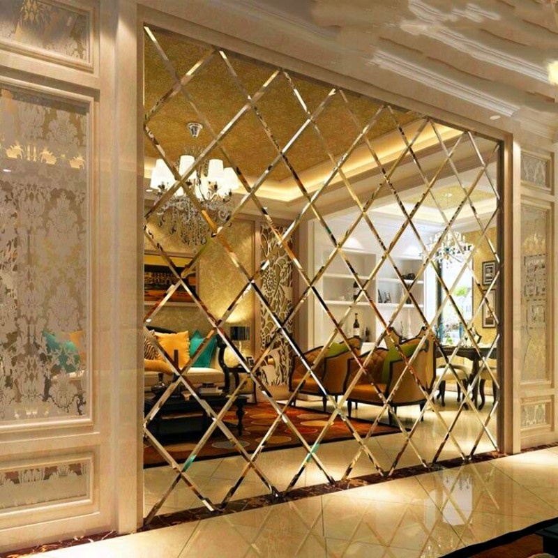 BETTER Crystal Glass Mosaic Tile Beveled Adhesive Glass Mirror Mosaic Tile For Decorative Diamond Spell Mirror Wall Mirror