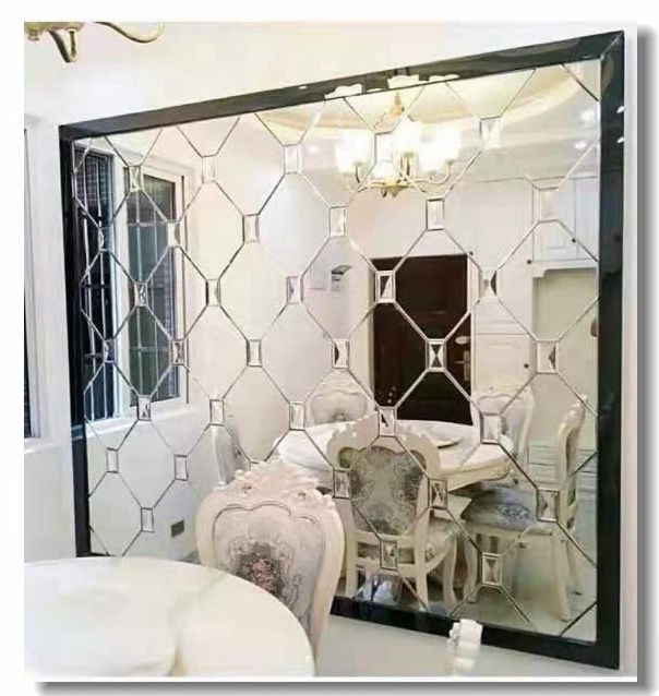 BETTER Customized Decorative Silver Mirror Spelled Glass Tiles Bevel Mirror Mural Decor Wholesale For Wall Mirror