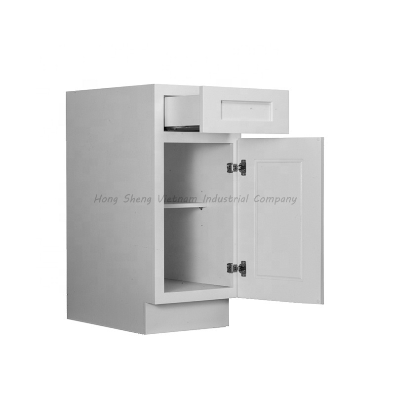 Thailand Burma India Hot-selling Modular Modern Shaker Style Solid Wood Kitchen Cabinets Made in Vietnam