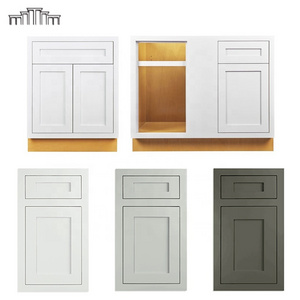 OEM Factory Price Cabinetry Automation Production Natural Wood Dovetail Drawer Inset Sink Door Base Kitchen Cabinets