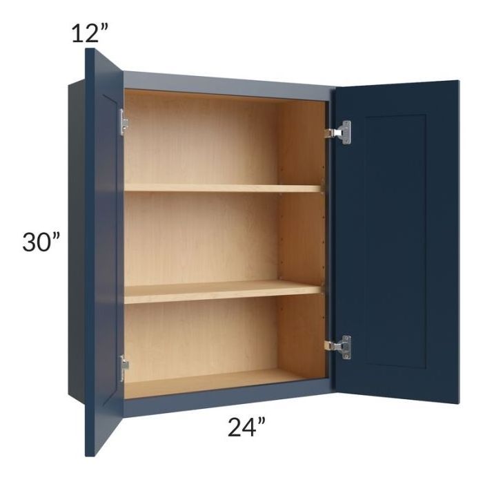 Blue shaker Diagonal corner base cabinet corner Wall kitchen cabinet lazy suan one adjustable shelf