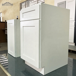 Vietnam Factory Cabinetry Wholesale Price KCMA Best Solid Wood Popular White Shaker Painting Kitchen Pantry Storage Cabinets