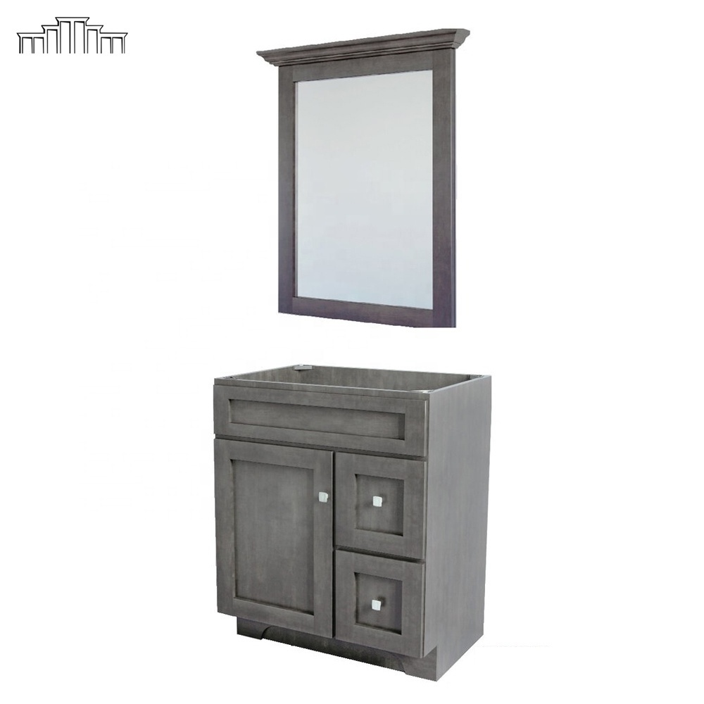 US Bathroom Vanities Stock For Sale St. Paul's Style American RTA Modern Shaker Wood Bathroom Vanity Without MOQ