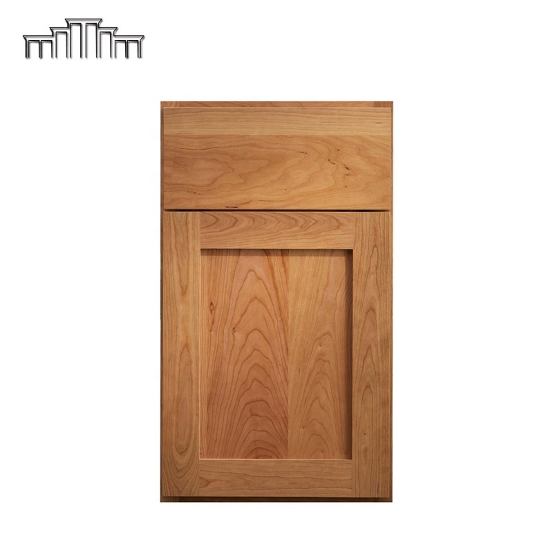 Vietnam Factory Price Wholesale Natural Birch Walnut Cherry Wood Natural Finished Painted Doors Base Kitchen Cabinets