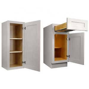 Vietnam Shaker White Blue Natural Birch Color Plywood Box RTA Kitchen Cabinet Soft Close Design