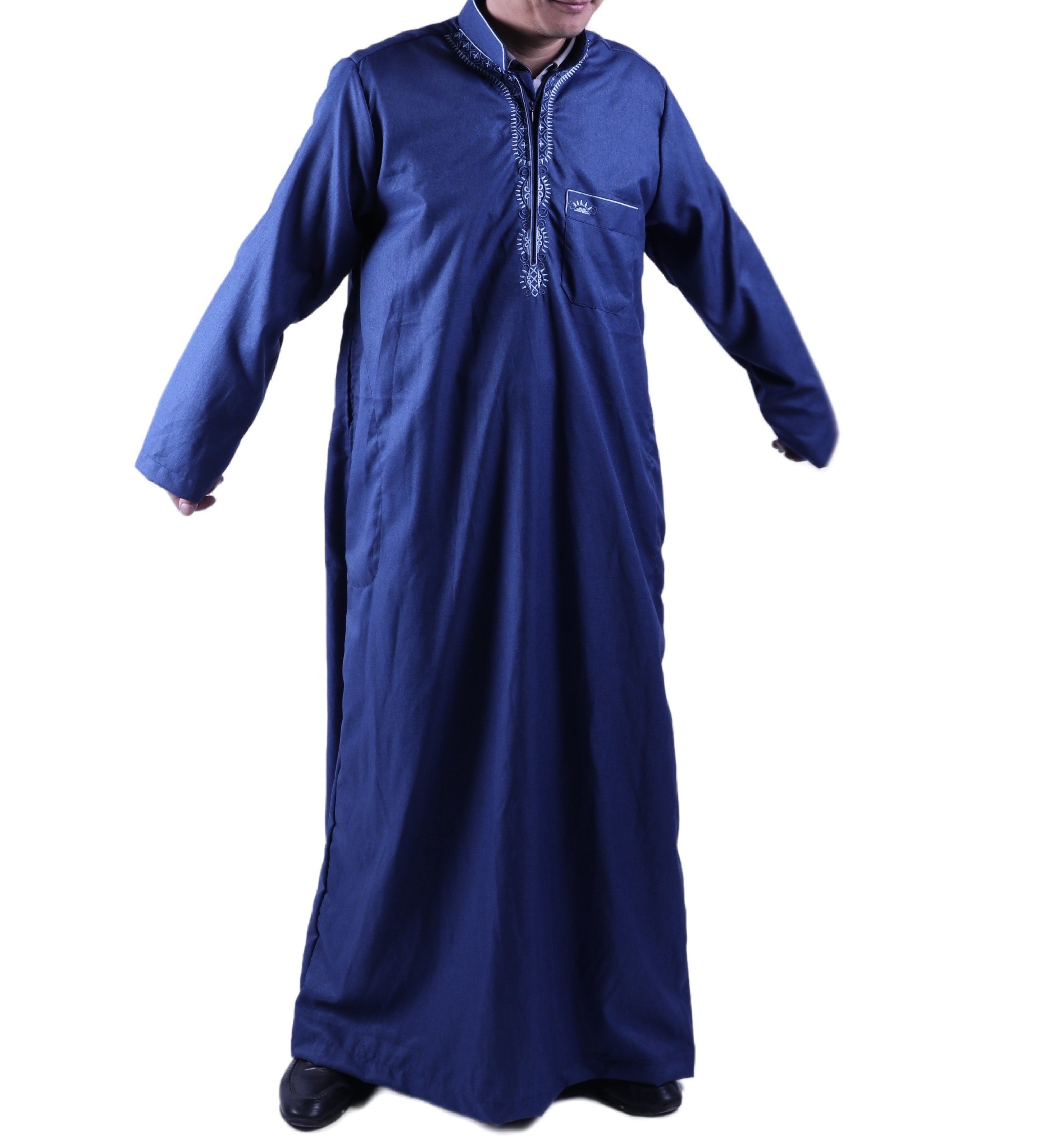 Custom Men's Al Aseel Thobe Saudi Long Sleeved Arab Muslim Costume Robe