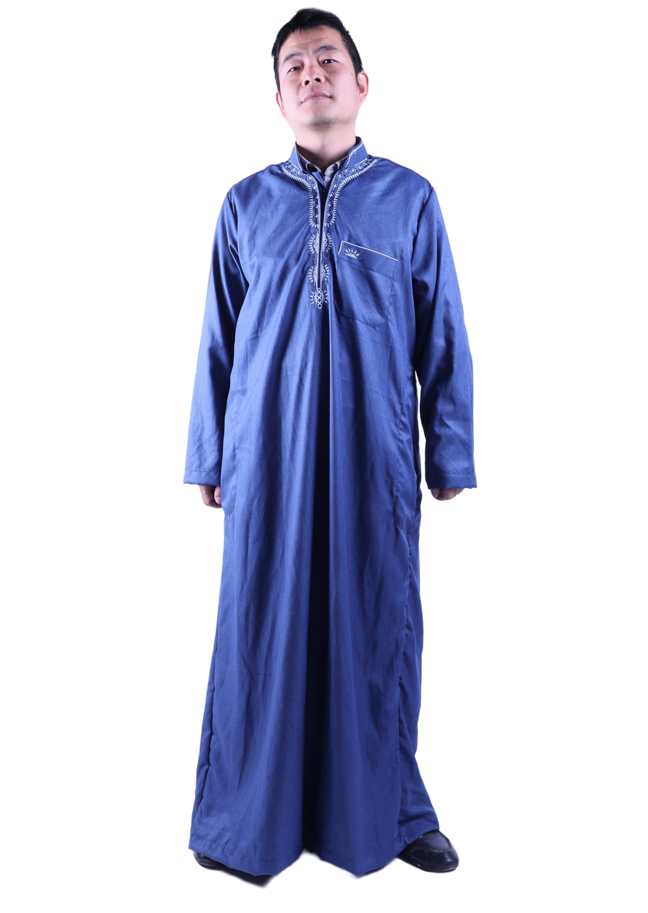 Custom Men's Al Aseel Thobe Saudi Long Sleeved Arab Muslim Costume Robe