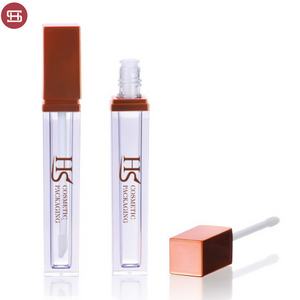 2023 High Quality Cosmetic Lip Gloss Packaging Square Makeup Lip Gloss Bottle Case Plastic Empty Lip Gloss Tube Container