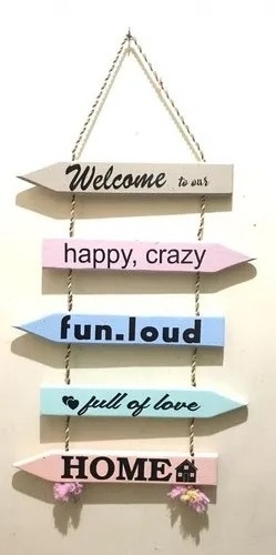 Hot Selling Large Wooden Hanging Wall Sign Wood Wall Sign For Home Decoration By HS Craft Impex