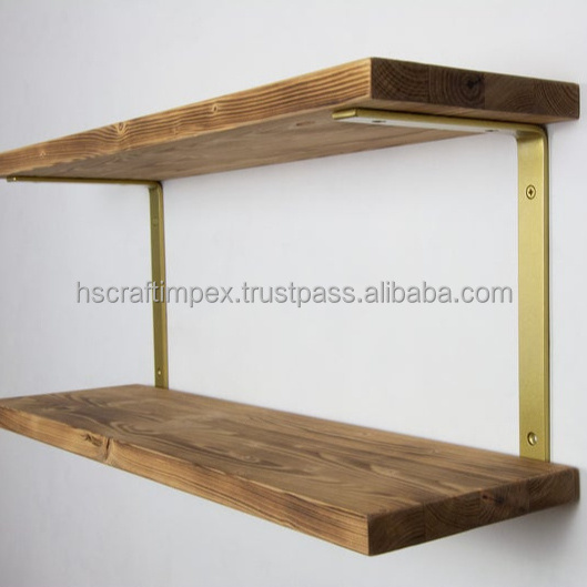 Wooden Wall Shelf Tier Wood Kitchen Shelves Storage Bathroom Shelf For Home or Hotel By HS Craft Impex