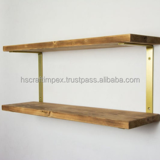 Wooden Wall Shelf Tier Wood Kitchen Shelves Storage Bathroom Shelf For Home or Hotel By HS Craft Impex