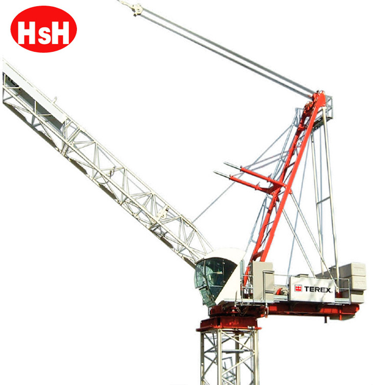 QTD125 boom length 50m 8 Tons luffing jib tower crane trailer mounted crane