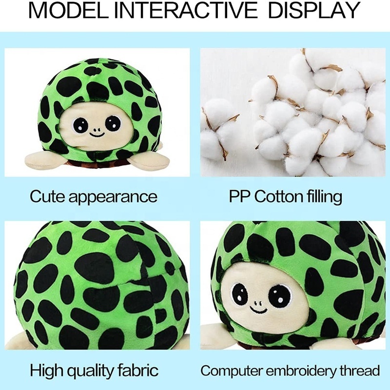 wholesale funny product ideas reversible soft mood octopus plush toys stuffed animals plush kawaii turtle toy