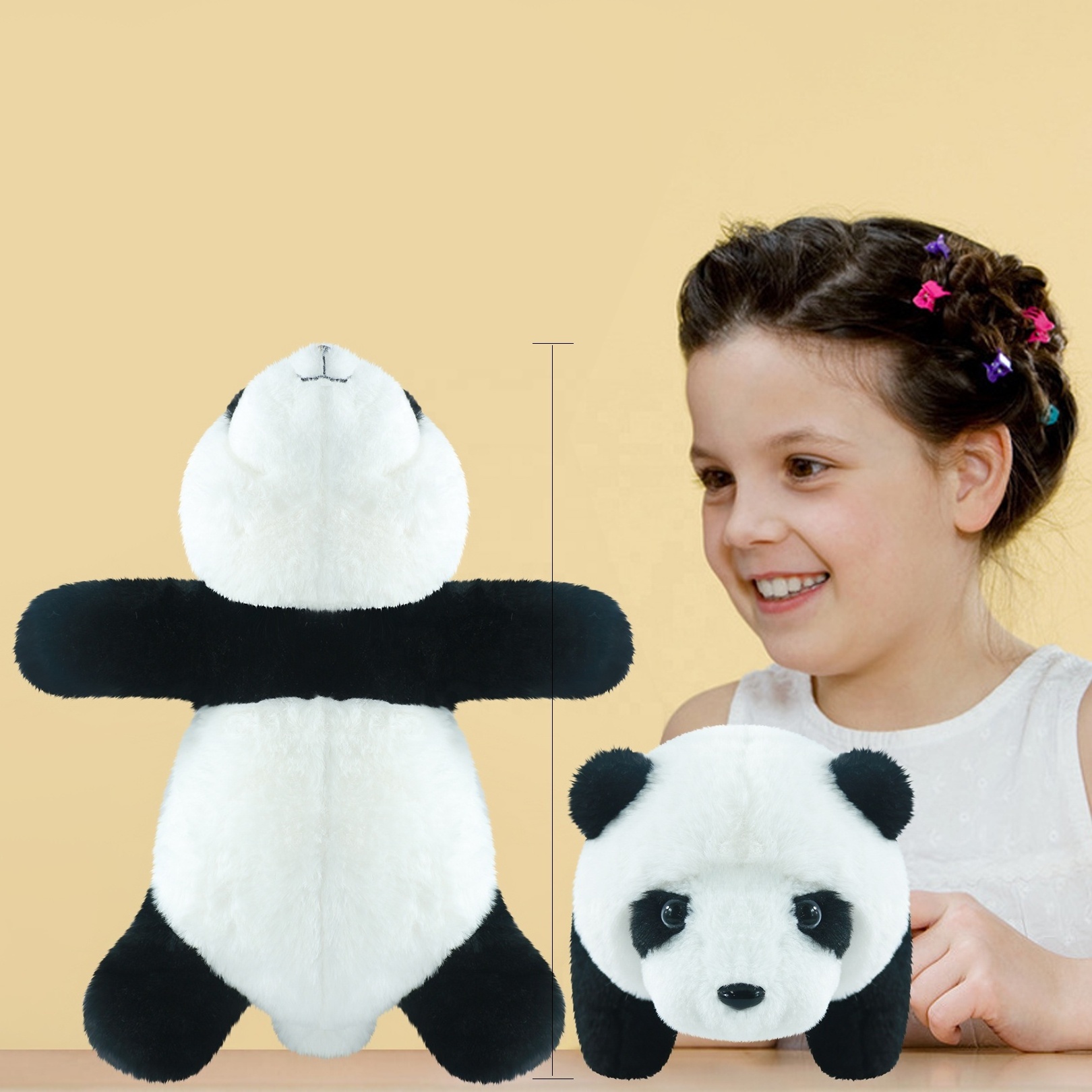 cute funny movable bracket joint panda plush toy custom stuffed animal plush panda soft toy