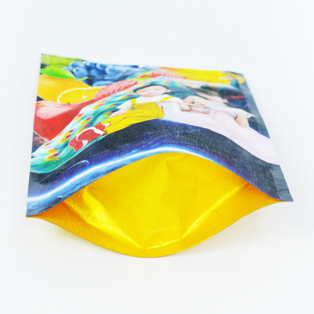 Wholesale High quality and large capacity food pouch plastic for Brushed film Eight sided sealed Mylar bag stand up mylar bags