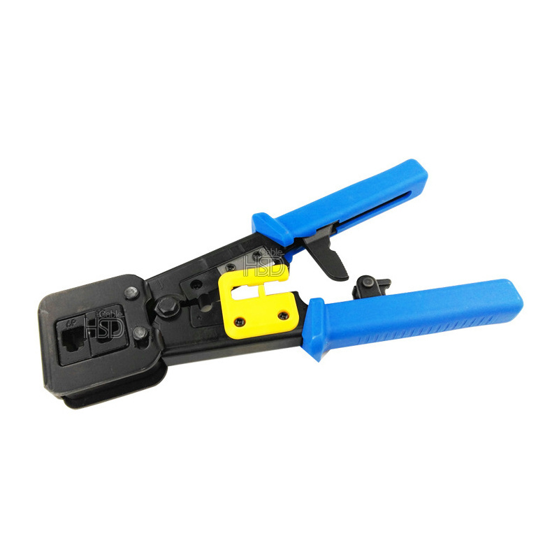 Multi Function EZ Type RJ45 Pass Through RJ45 Crimping Tool Stainless Steel Crimper Tool CAT5 CAT6 8P8C Pass Through RJ45 Tool