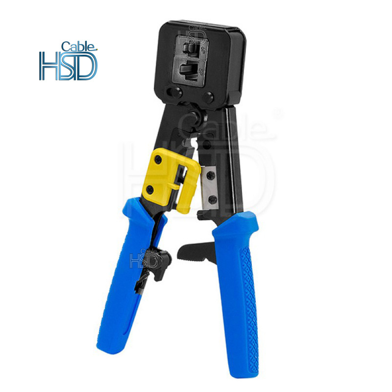 Multi Function EZ Type RJ45 Pass Through RJ45 Crimping Tool Stainless Steel Crimper Tool CAT5 CAT6 8P8C Pass Through RJ45 Tool