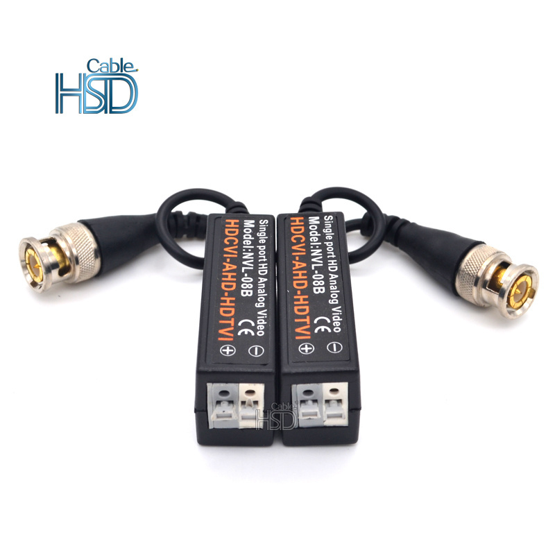 Single Port HD Analog BNC Video Balun Audio For CCTV Camera Full Hdcvi HDCVI TVI AHD Video Balun Connector