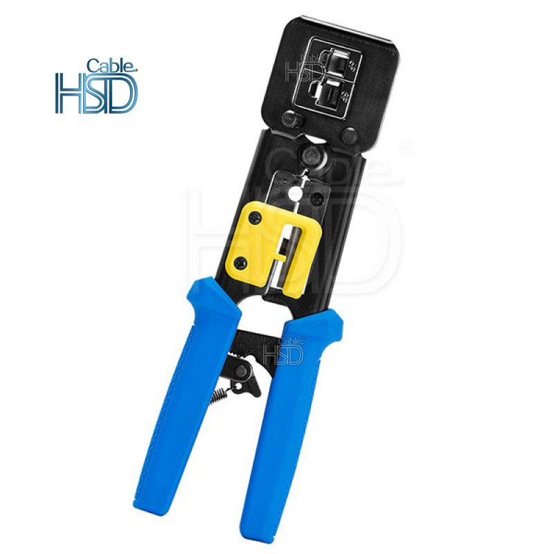 Multi Function EZ Type RJ45 Pass Through RJ45 Crimping Tool Stainless Steel Crimper Tool CAT5 CAT6 8P8C Pass Through RJ45 Tool