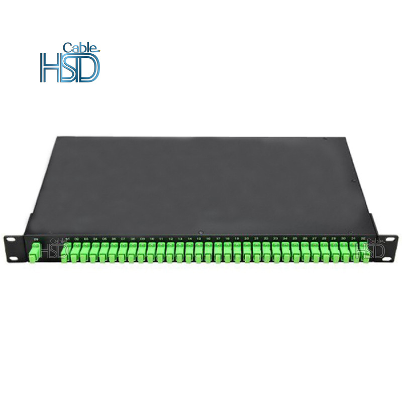 Hot Selling SC LC APC Rack Mount 1U 19' 1x16 1x32 1*16 1*32 Fiber Optical ABS Box PLC Splitter Coupler