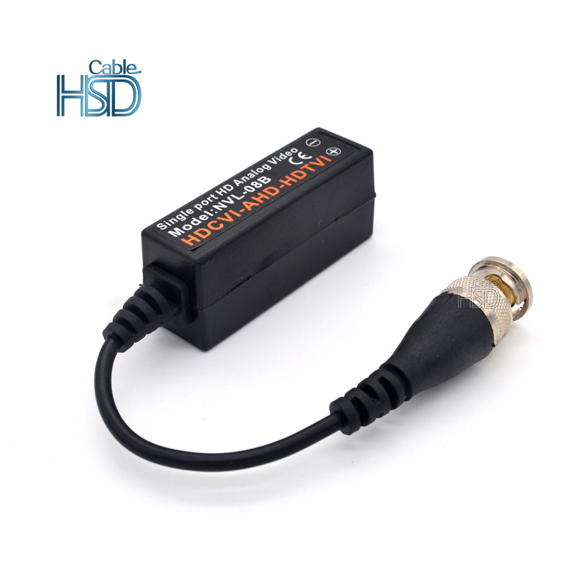 Single Port HD Analog BNC Video Balun Audio For CCTV Camera Full Hdcvi HDCVI TVI AHD Video Balun Connector