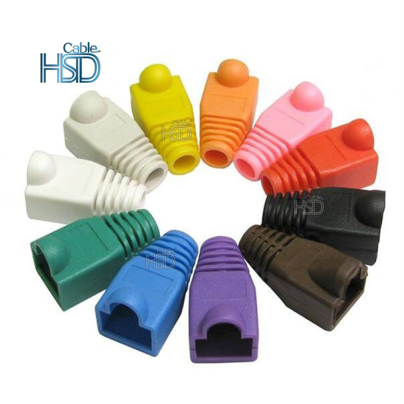 100pcs Per Bag Factory High Quality Rubber Colorful RJ45 sleeve Boots For Cat5e Cat6 Modular Plug Connector Best Price