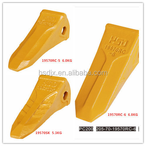 Komatsu excavator parts rock bucket teeth  for 19570RC-5