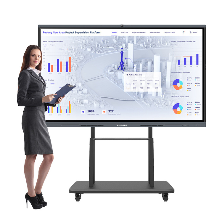 Factory direct sale high quality interactive whiteboard touch screen blackboard online classroom 75 inch interactive whiteboard