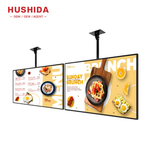 43" 49" 55" 65" Digital Signage Fast Food Sign Billboard Restaurants Drive Thru Menu Board Advertising Menu Screen