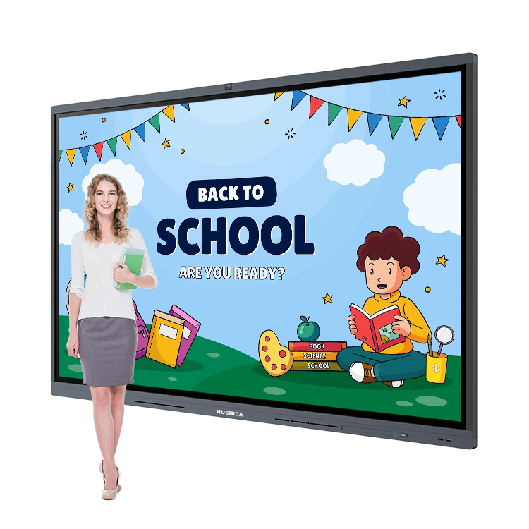 HUSHIDA 65 75 86 inch interactive smart whiteboard 4k interactive board for teaching/classroom