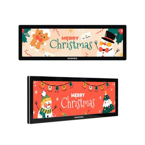 Supermarket 36.8 inch Wide Digital Advertising Signage Edge Shelf Stretched Bar LCD Display screen