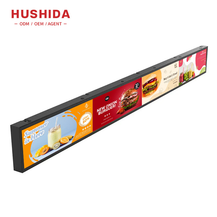 Hot Sale Lcd Wide Screens Advertising Screen Wifi Ultra Wide Shelf Stretched Bar Lcd Touch Screen