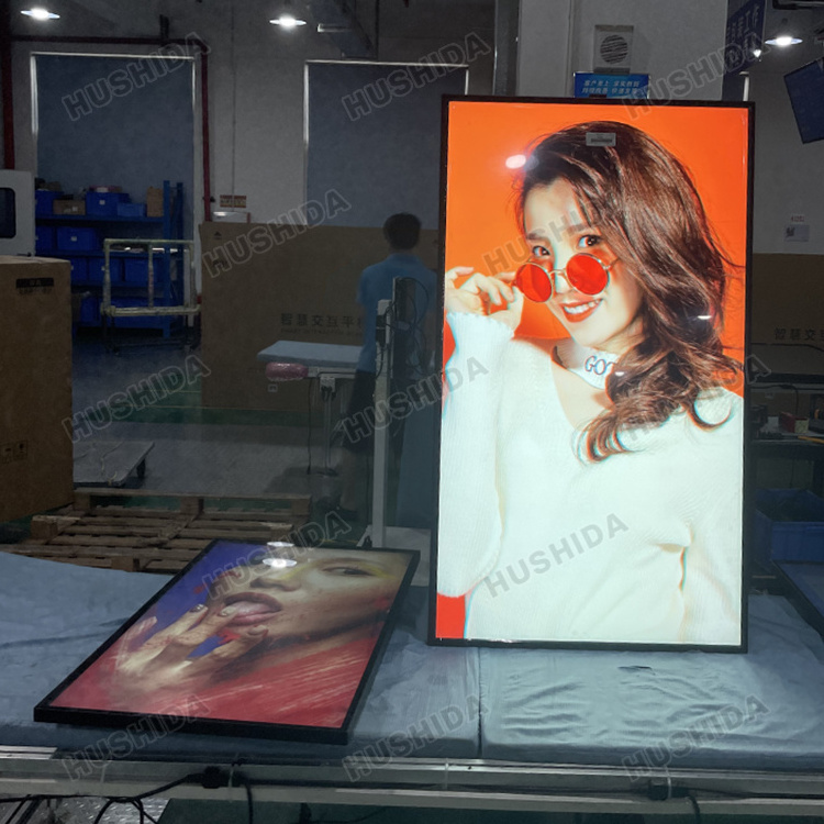 High brightness window lcd display Double sided digital signage advertising screens 2500 nits advertisement display