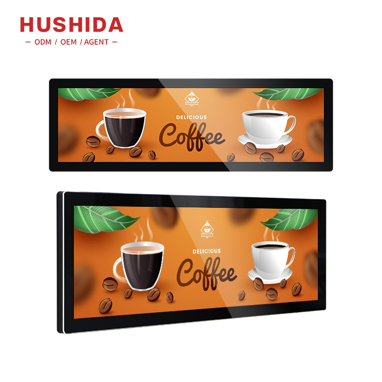 Mulit Size Stretched Android Lcd Shelf Screen Advertising Display Equipment For Supermarket Shelves