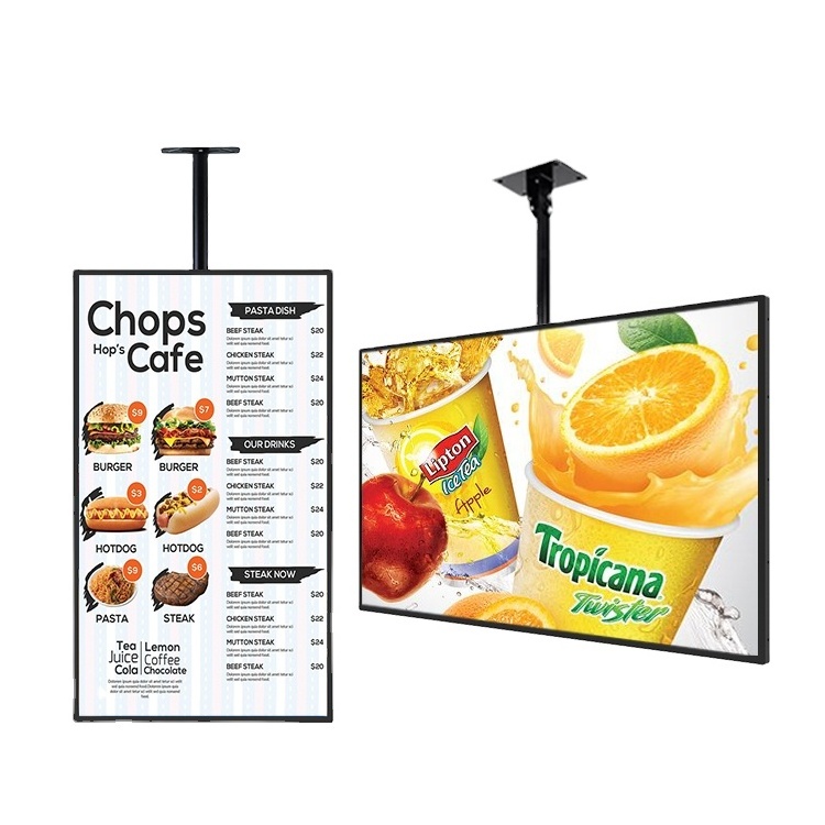 Hanging Wall Mounted Hd Screen Lcd Digital Restaurant Led Digital Display For Menu Displayer