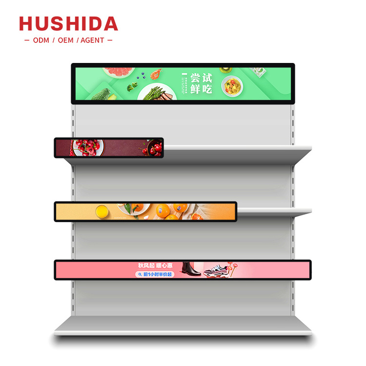 High Quality 34 Inch Slim Ultra Wide Shelf Screen TFT Monitor Stretch Bar LCD Display For Shelves