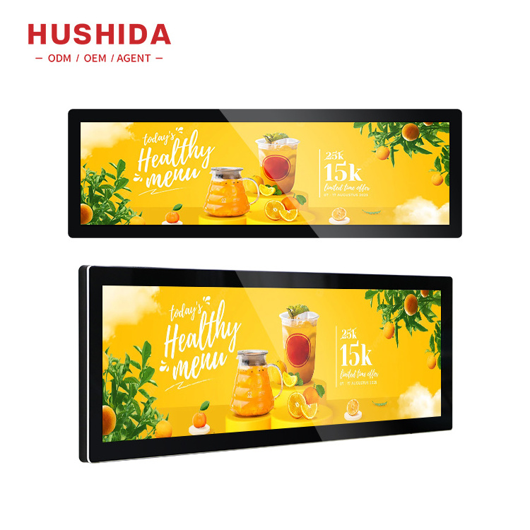 Hot Sale Lcd Wide Screens Advertising Screen Wifi Ultra Wide Shelf Stretched Bar Lcd Touch Screen