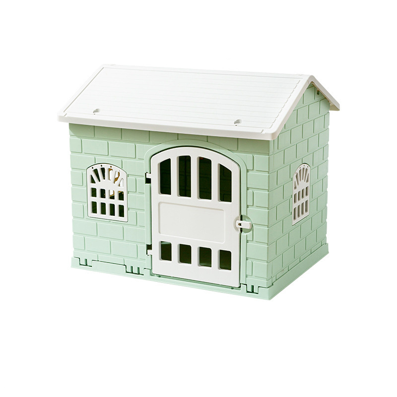 Manufacturer wholesale indoor pet plastic house breathable collapsible cat dog house lovely washable kennel for small medium dog