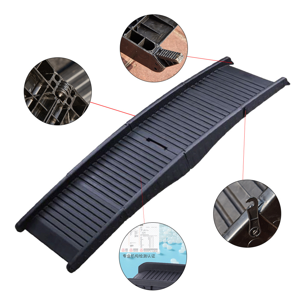 Small Large Pet Plastic Ladder Ramps Dogs Folding Foldable Bed Stair Non Slip Pet Ramp For Car