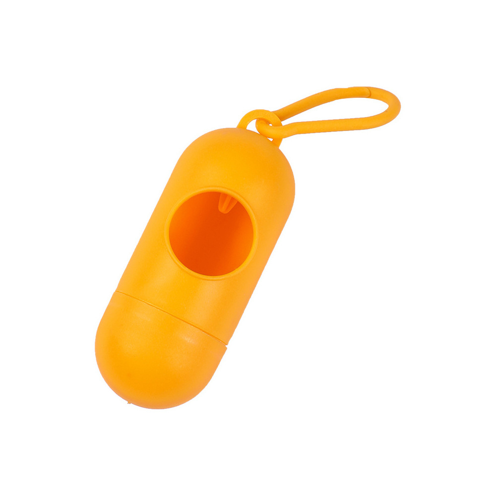 2023 Best Seller Portable Dog Poop Bags Dispenser Cat Trash Sack Case Carrier Pill Shaped Pet Waste Bag Holder Pet Supplies