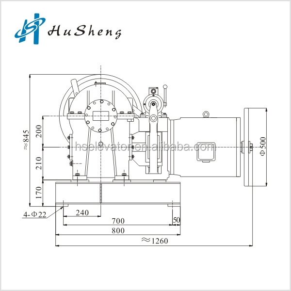 Elevator Traction Machine YJ200 Elevator parts ,