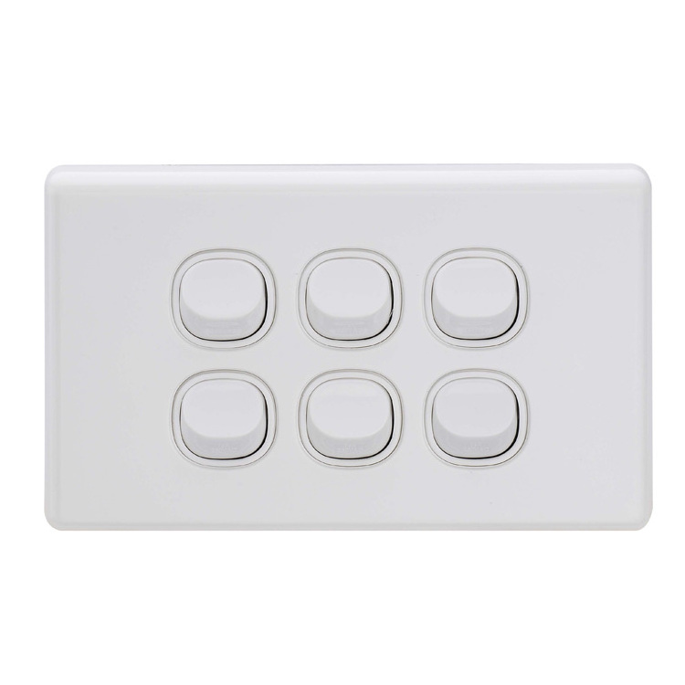 5 Gang Australia Standard Horizontal Vertical Electrical Wall Light Switch